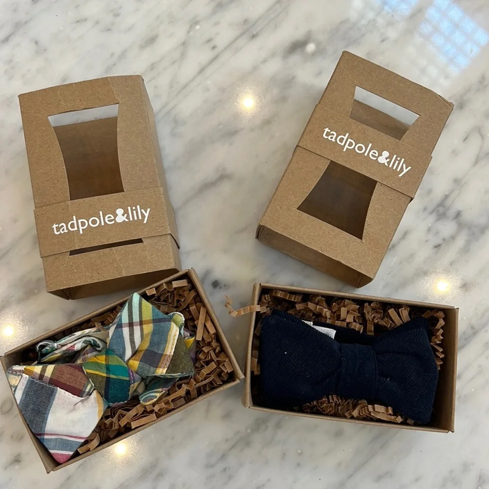 New Tadpole and Lily Boys Bow Ties in Plaid or Corduroy