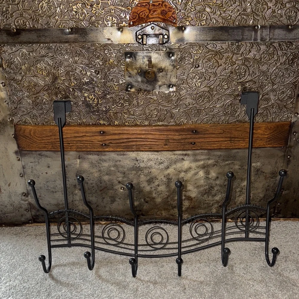 Over The Door Coat Hook Black Wrought Iron