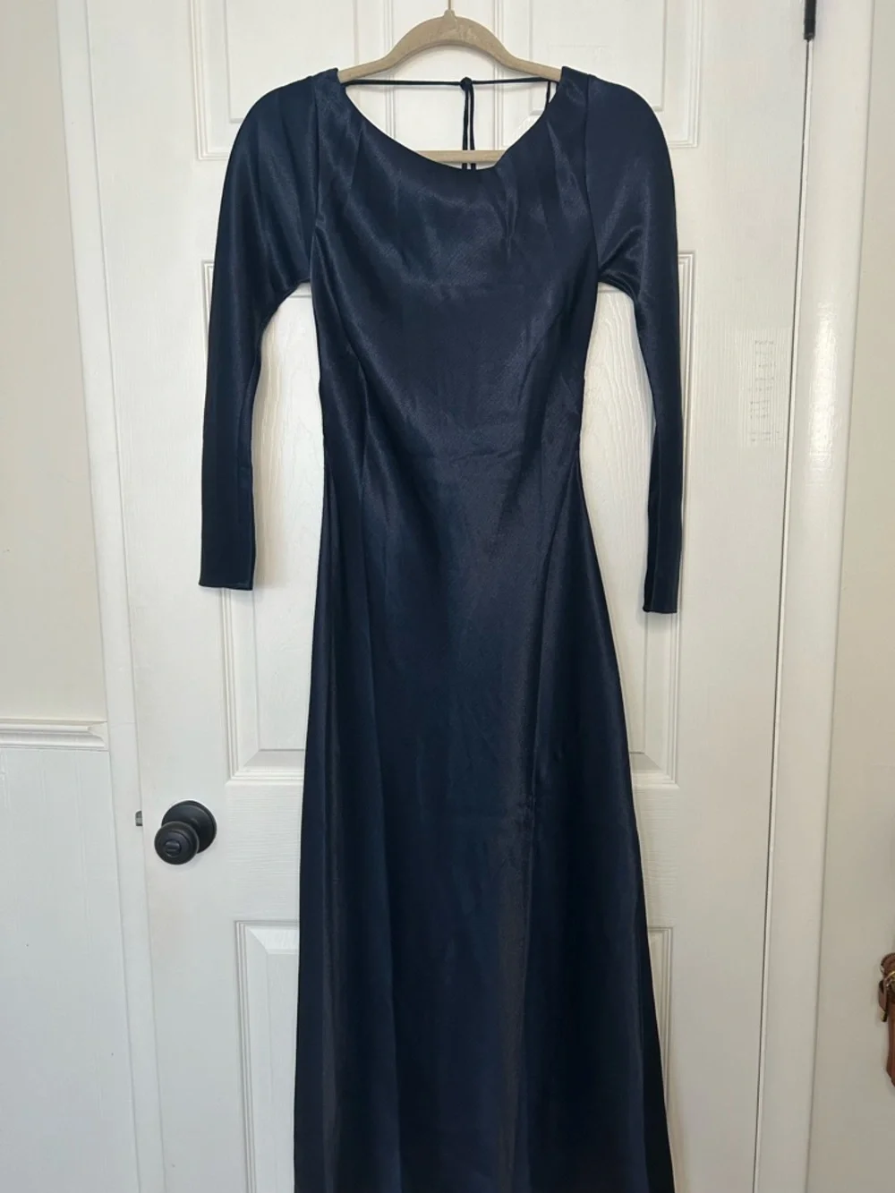 Abercrombie & Fitch Long-Sleeve Cowl Back Maxi Dress