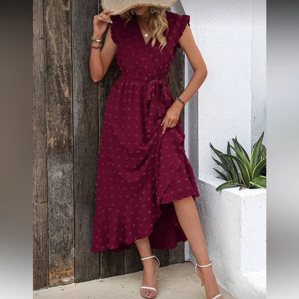 N/A burgundy dress