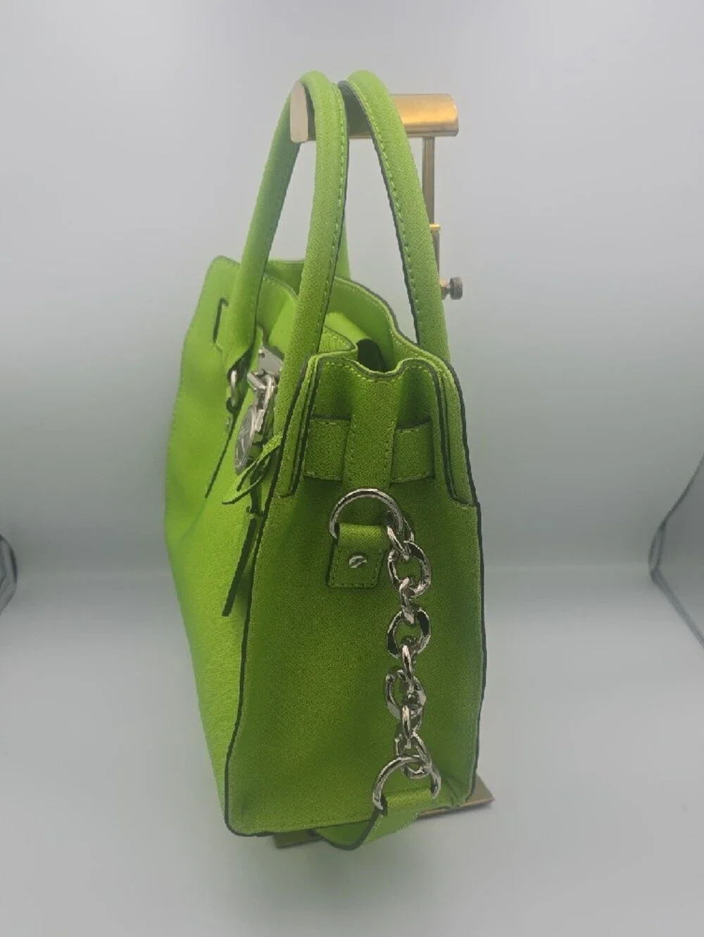 Michael Kors Lime Green Saffiano Leather Satchel