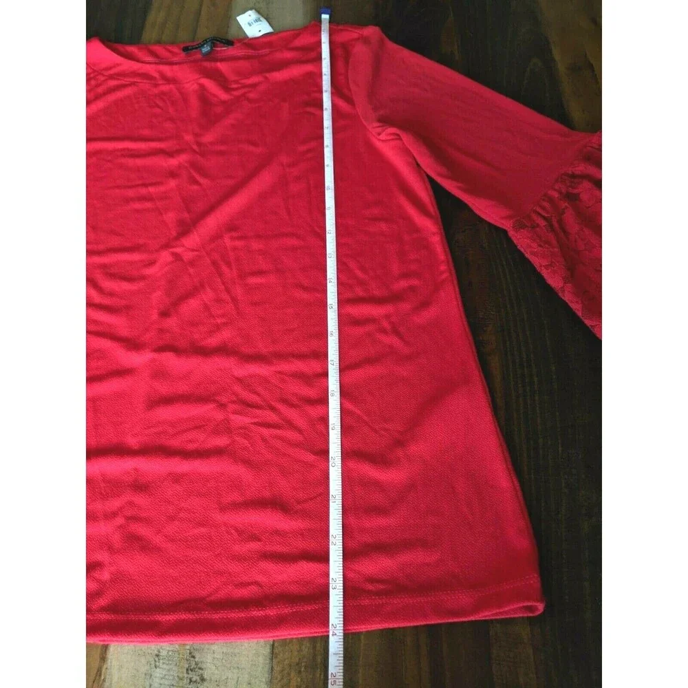 Banana Republic NWT Women's Red Loose Blouse Long Sleeve Flare Shirt Sz S