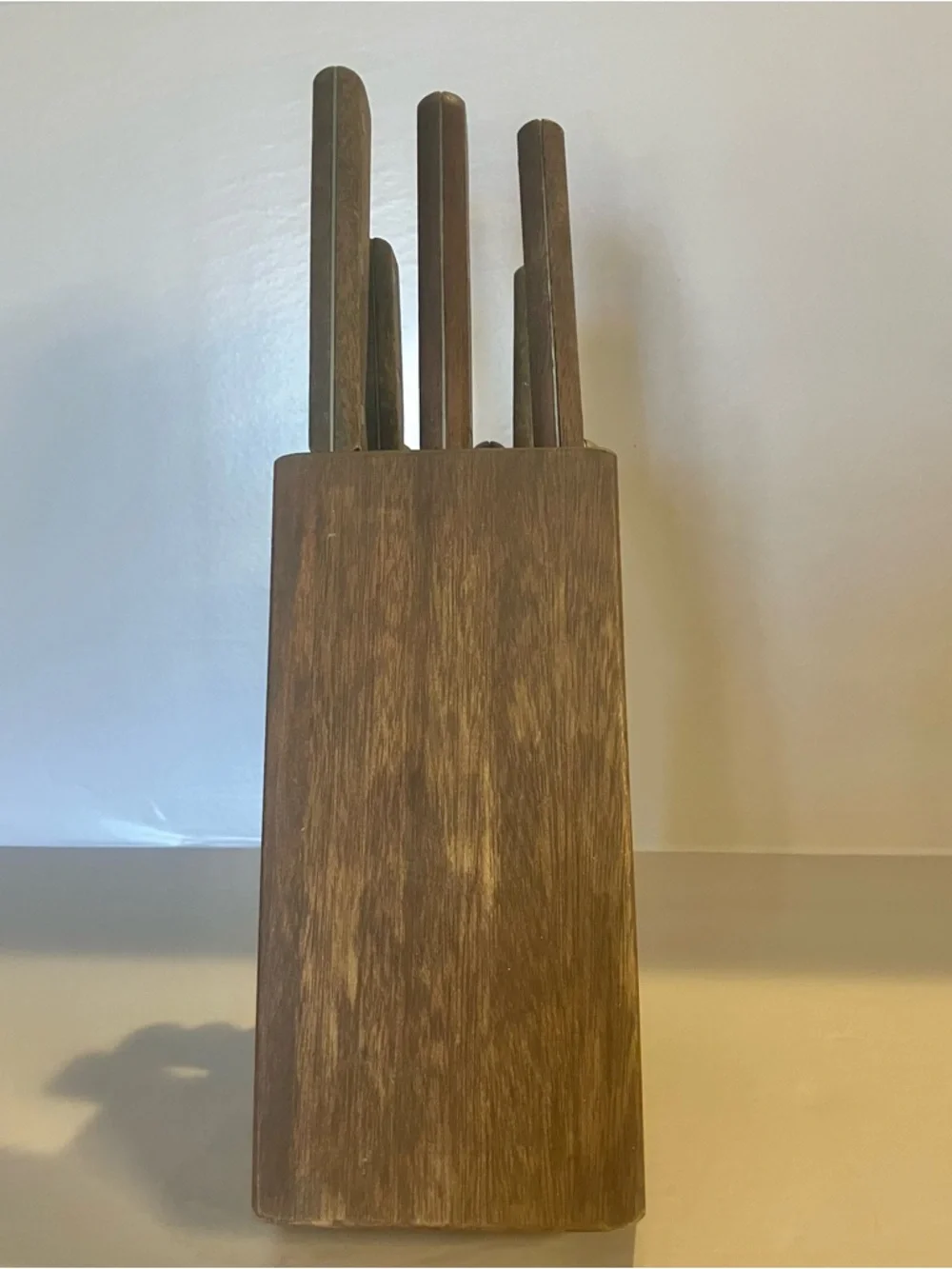 Vintage Old‎ Homestead 12 Piece Knife & Block Set Lifetime Cutlery