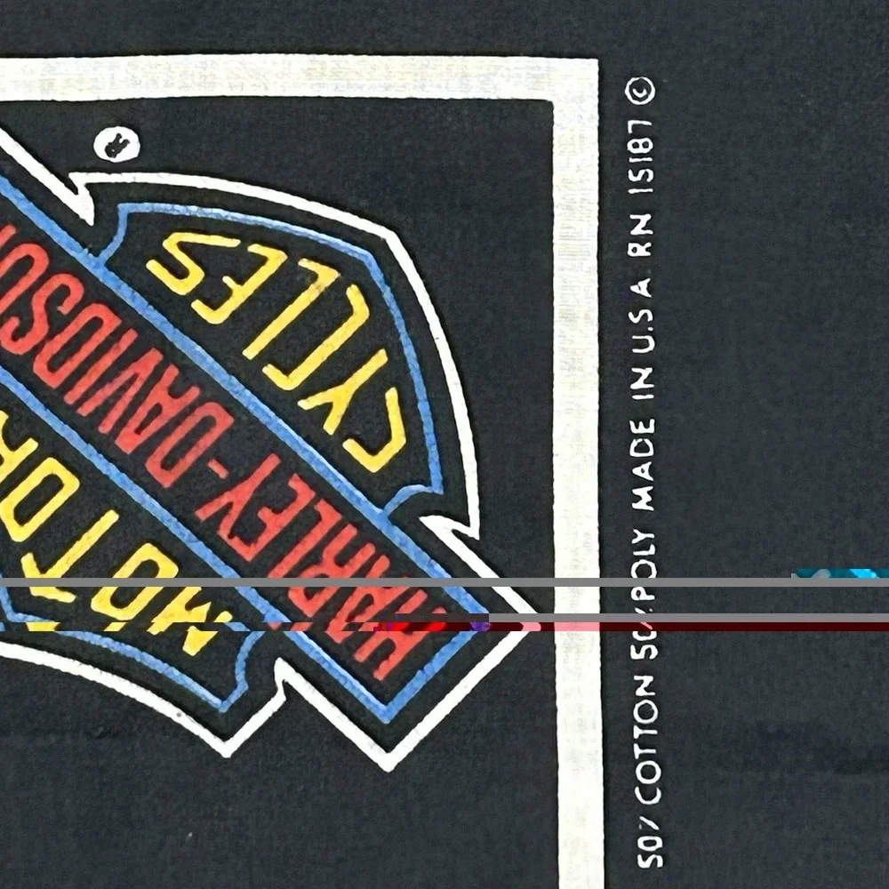 Vintage Harley‎ Davidson Bandana USA Eagle Motorcycle Biker WILD 80s 90s