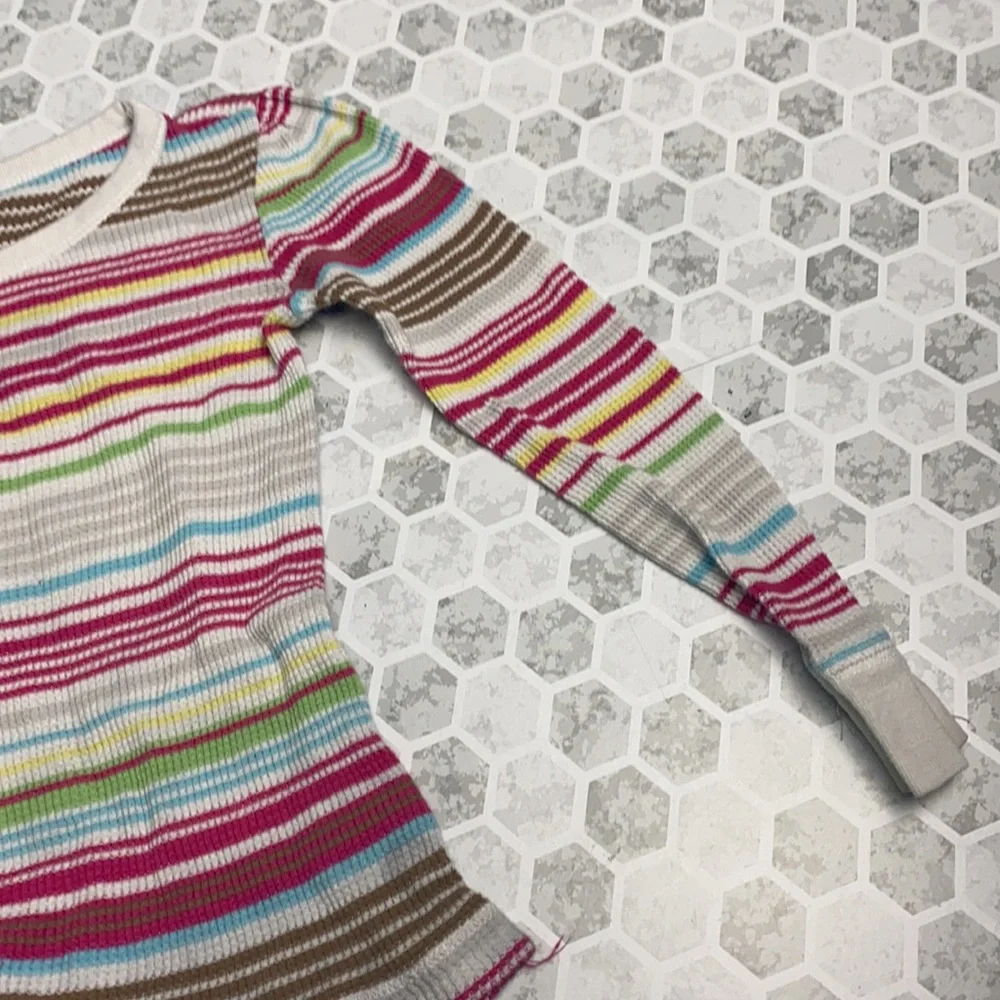 Old Navy XSmall Striped Long Sleeve Waffle Knit