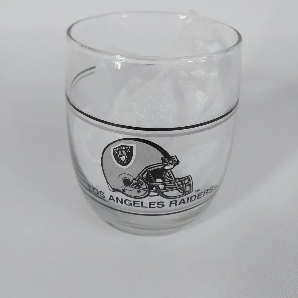 Vintage‎  NFL Los Angeles Raiders Tumbler Whiskey Rocks Glass