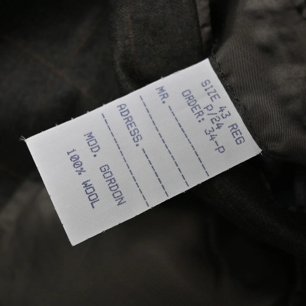 Jos A Bank 43R 36x30 Olive Green Windowpane 100% Wool Gordon Mens‎ Suit