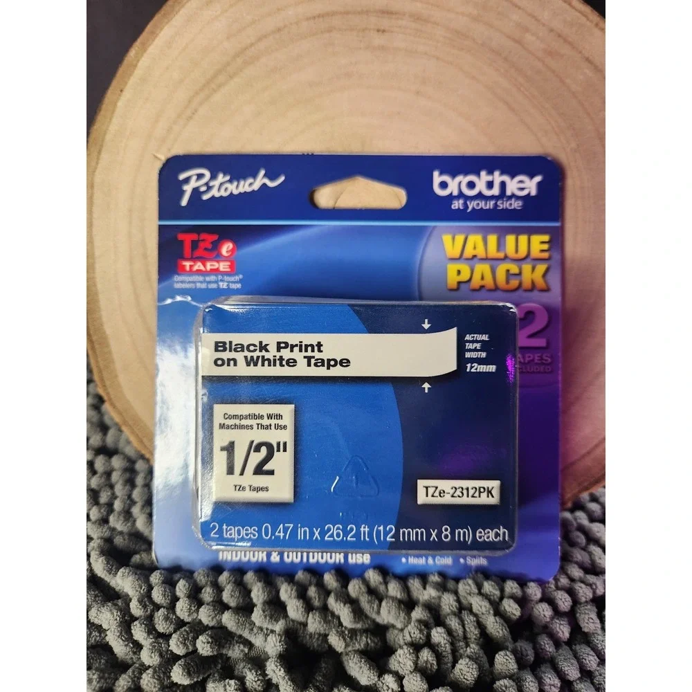 New Genuine Brother P-Touch TZe-231‎ 2PK Black on White Tape