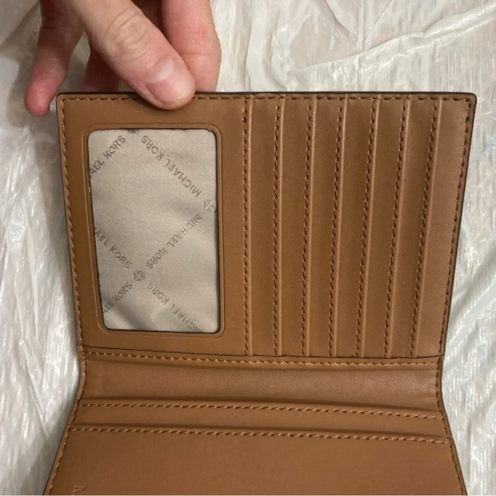 Michael kors brown khaki passport cover