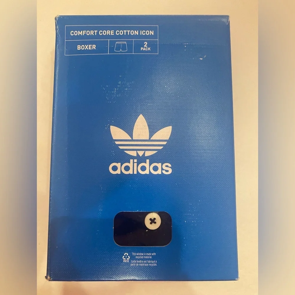 Adidas 2-Pack Comfort Core Cotton‎ Icon Boxers Size Large 36-38