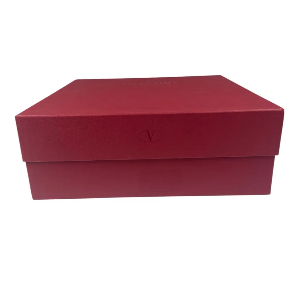 Valentino Garavani Red Ankle Boot Empty Gift Storage Box w/ Cards 12 x 12 x 4.5