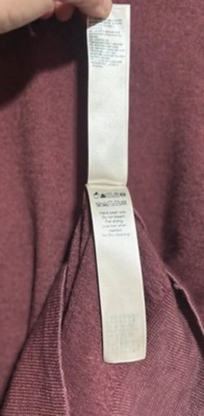 7 For All Mankind Burgundy 100% Wool Crew Neck Pullover Sweater Men M