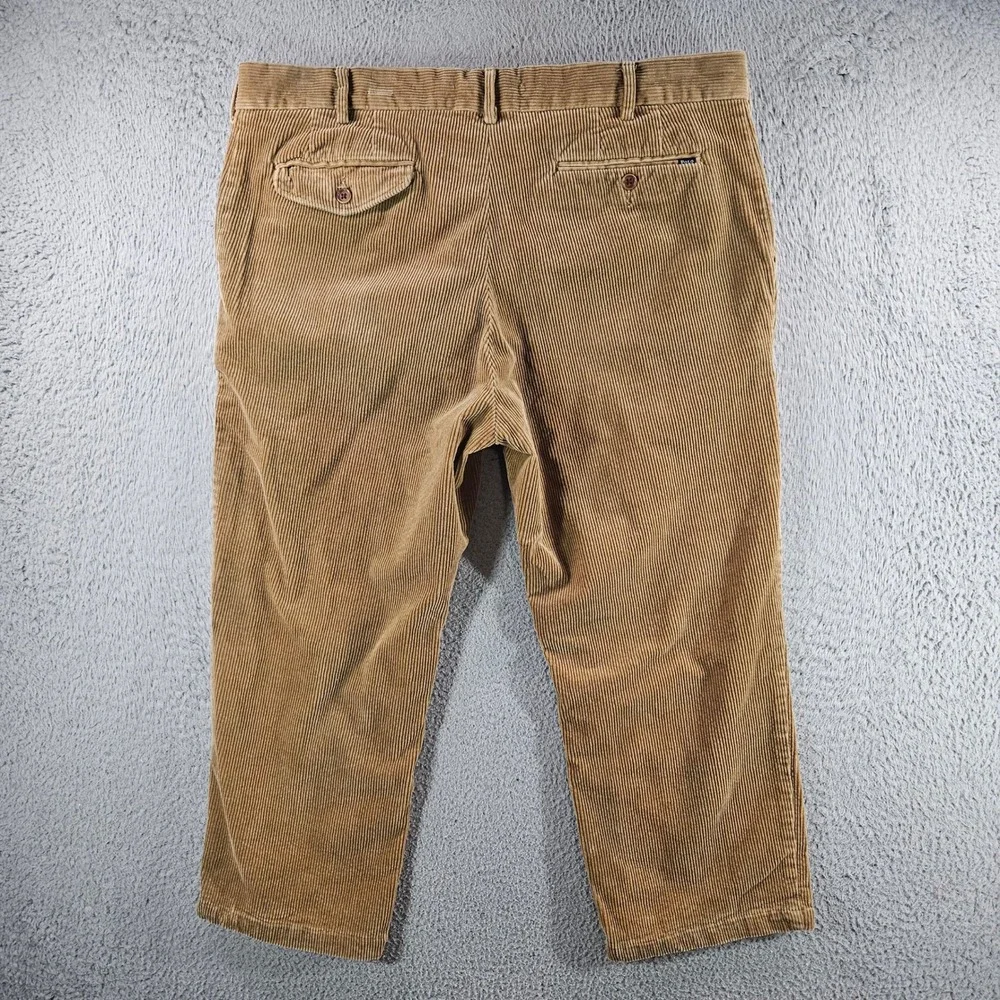 Polo Ralph Lauren Mens Corduroy Pants Tan Classic‎ Fit Stretch 36x23 Cropped