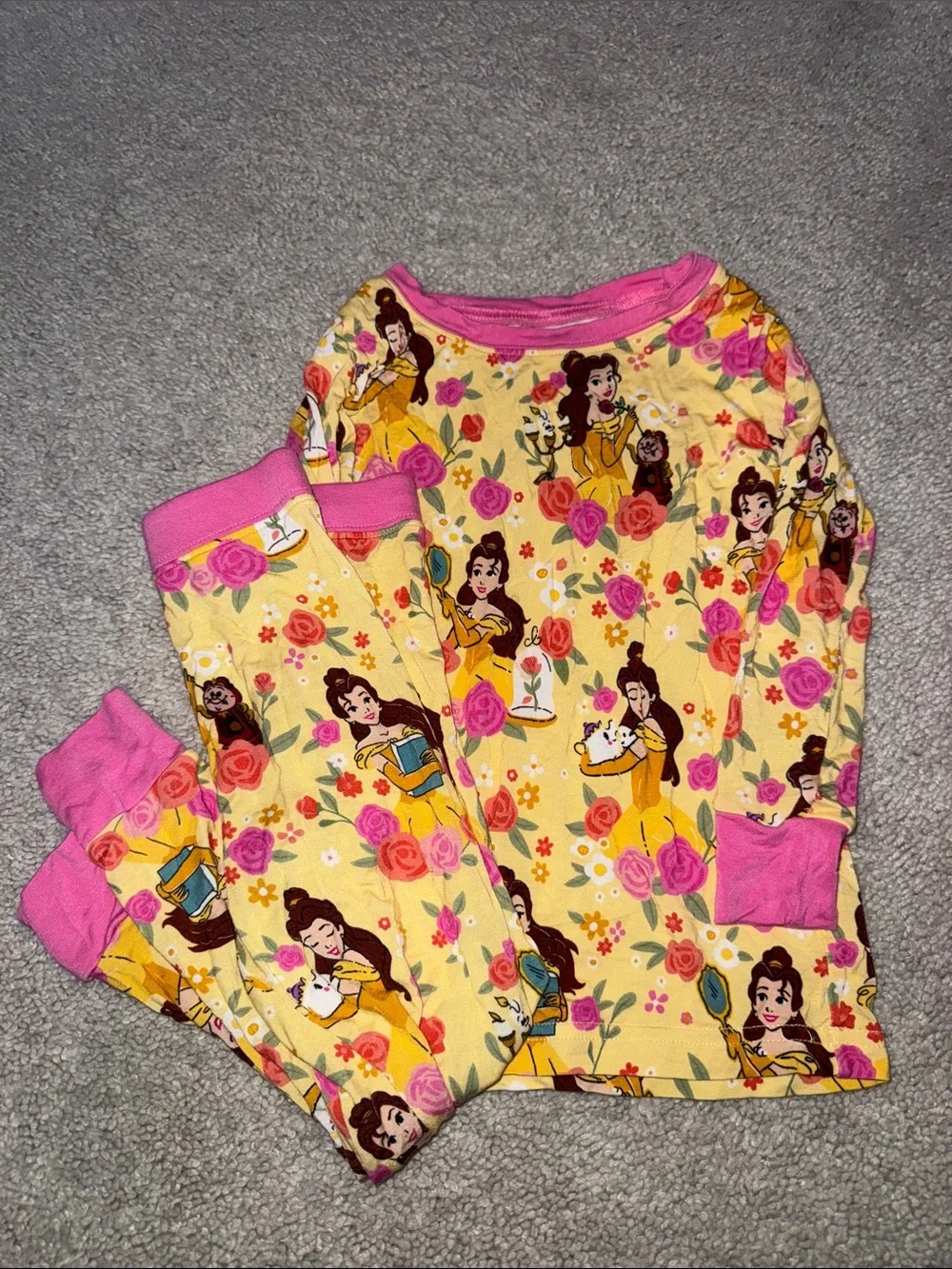 Little Sleepies X Disney Belle bamboo two piece pajama set