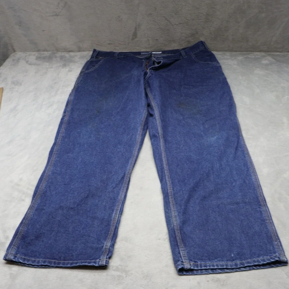 Carhartt Jeans‎ Men 38x30 Medium Wash Flame Resistant Denim Loose Fit Dungaree