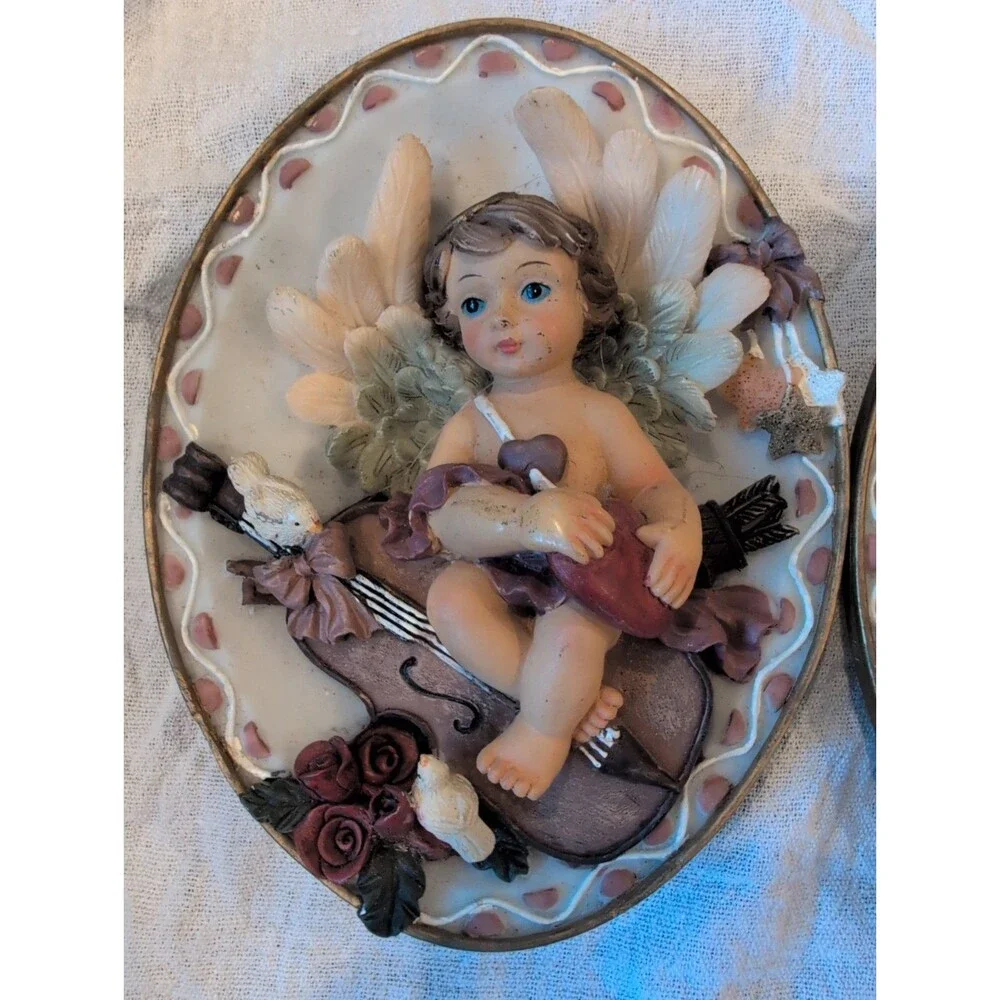 Turtle King Corp Vintage Wall Hanging Decor  Musical Cherubs