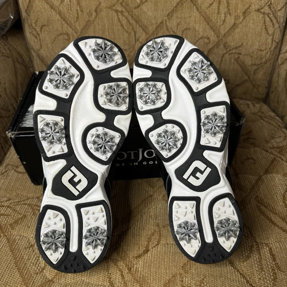 New FootJoy Golf Specialty Sneakers All Over‎ Black Men's Size 8.5 Extra Wide