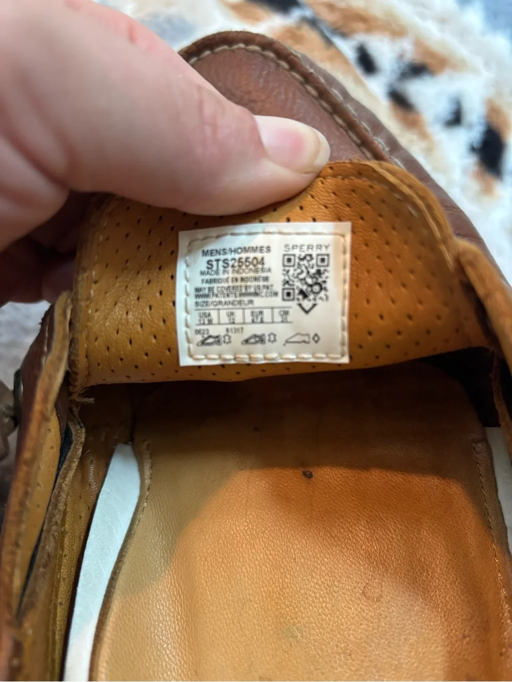 Sperry top sider Brown Leather Moc Toe Boat Shoes 13w slides slip on