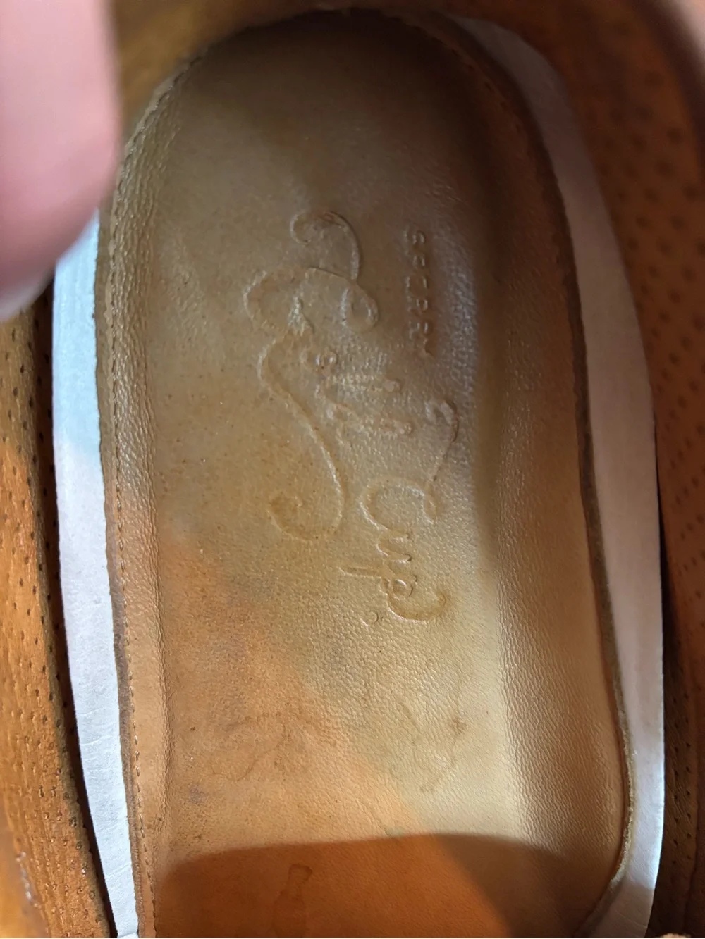 Sperry top sider Brown Leather Moc Toe Boat Shoes 13w slides slip on