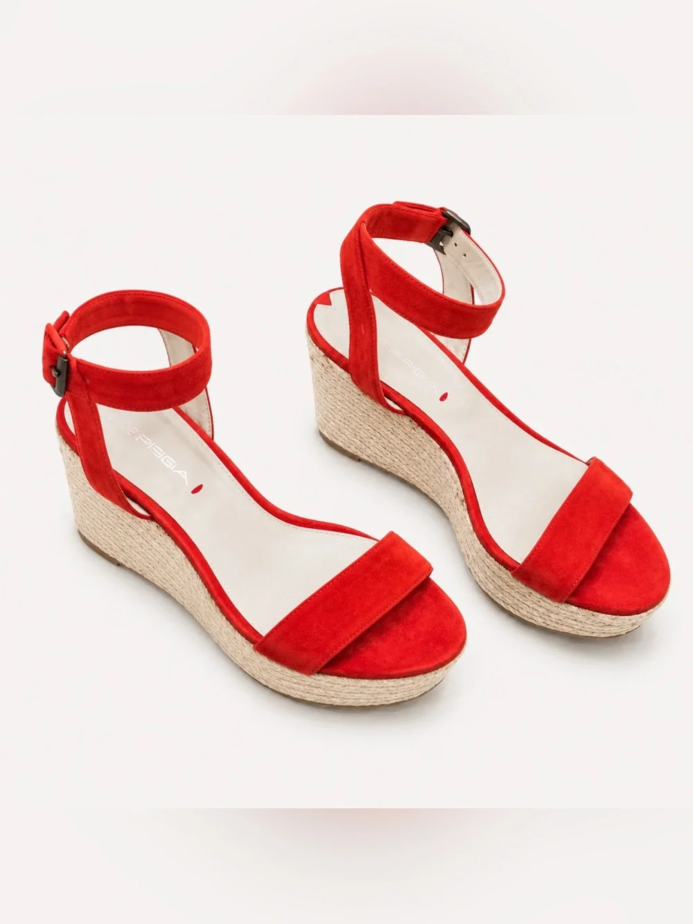 Via Spiga‎ Orange Suede Espadrille Wedge Sandals Sz. 7