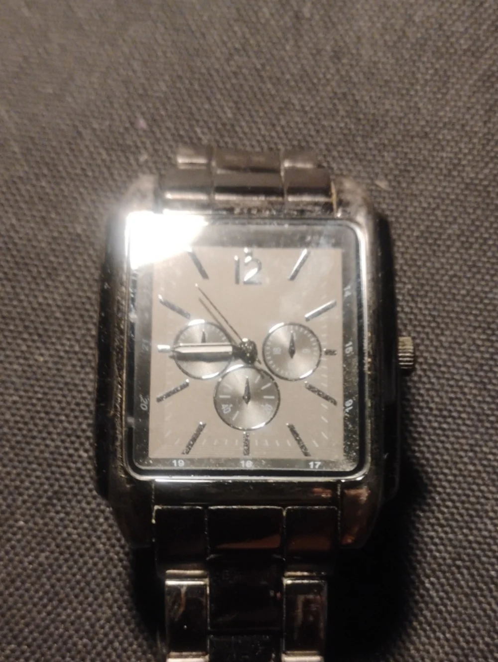 Kenneth Cole Stainless Steel Square Silver Watch - Classic Design