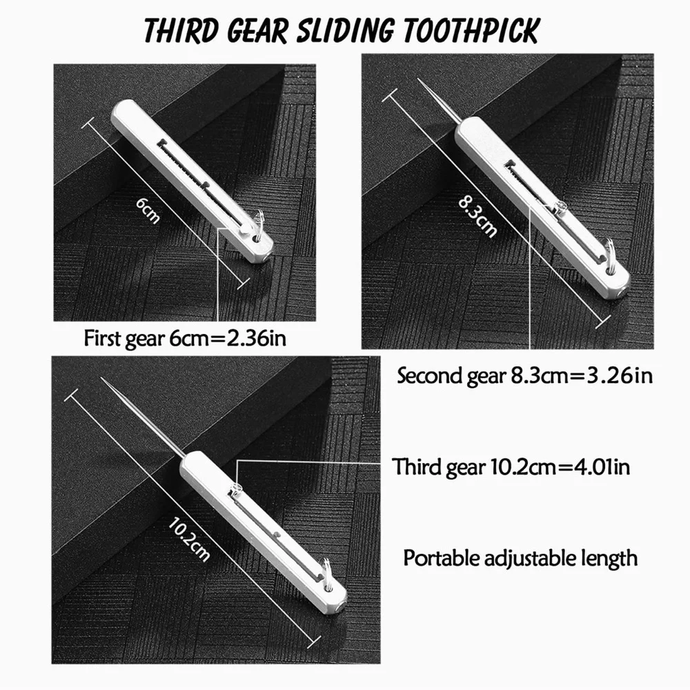 Portable Titanium Toothpicks Men, Women, Families, Camping, Outdoors