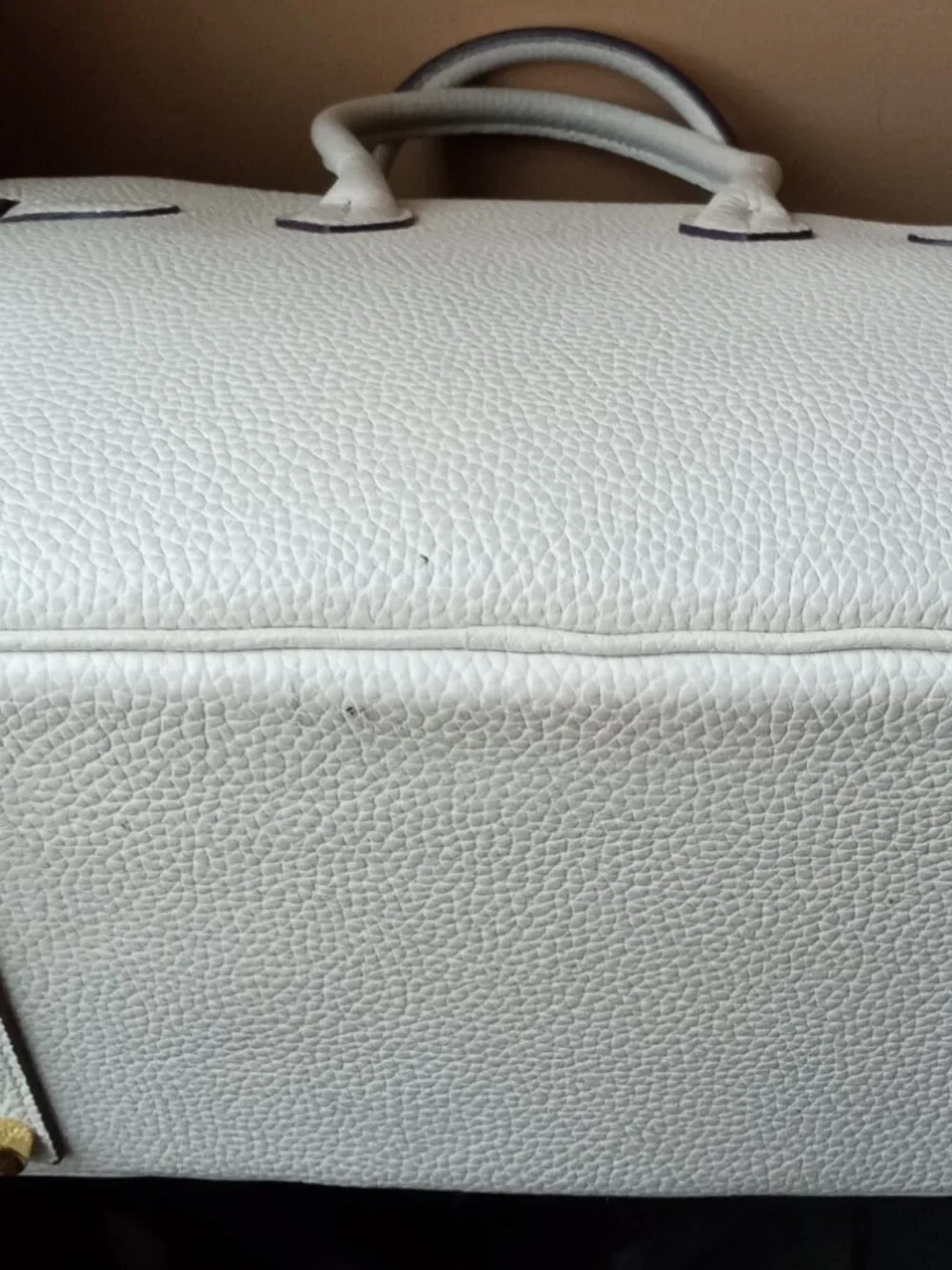 Cream Pebbled Handbag