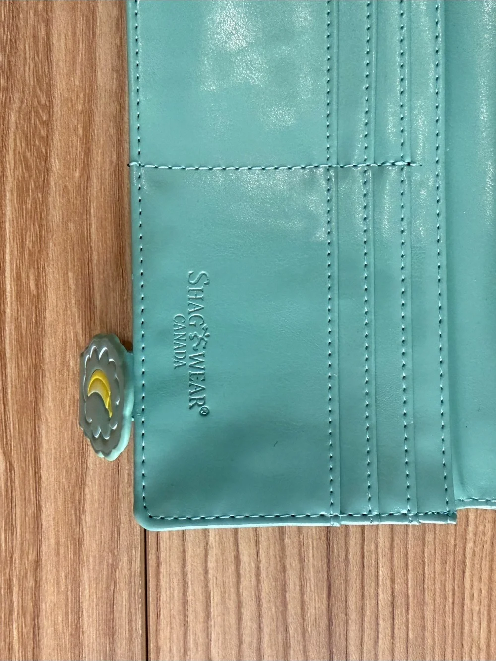 Teal Monkey Wallet with Banana Snap