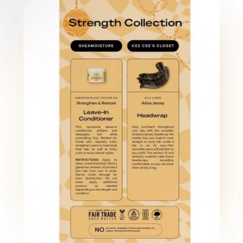Limited Edition SheaMoisture Set: Leave in Conditioner & Headwrap