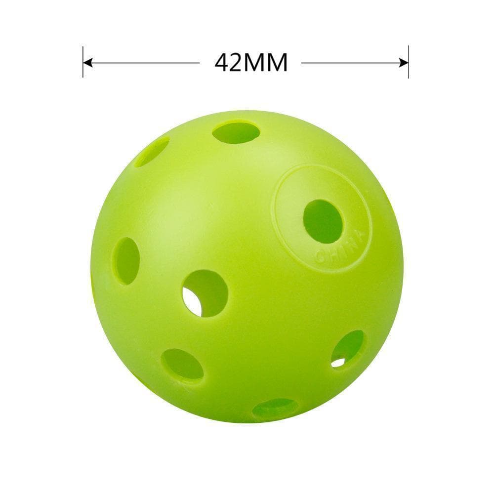076D17 Perforated Balls, 30 pcs, Green, Practice, Baseball, Softball, Golf, Batting