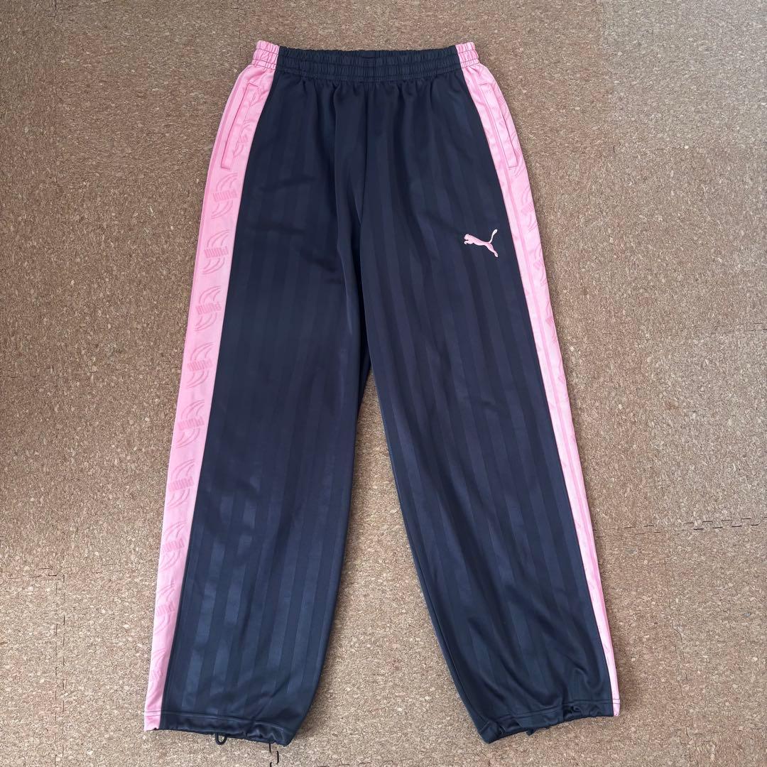 【Discontinued, Excellent Condition】PUMA Jersey Setup, Top and Bottom Set, Pink/Black 〈182〉