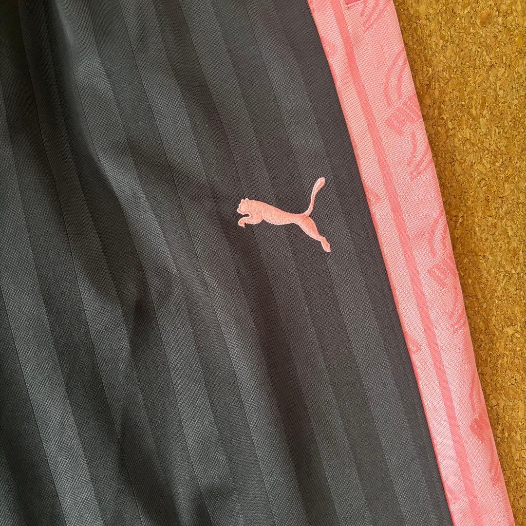 【Discontinued, Excellent Condition】PUMA Jersey Setup, Top and Bottom Set, Pink/Black 〈182〉