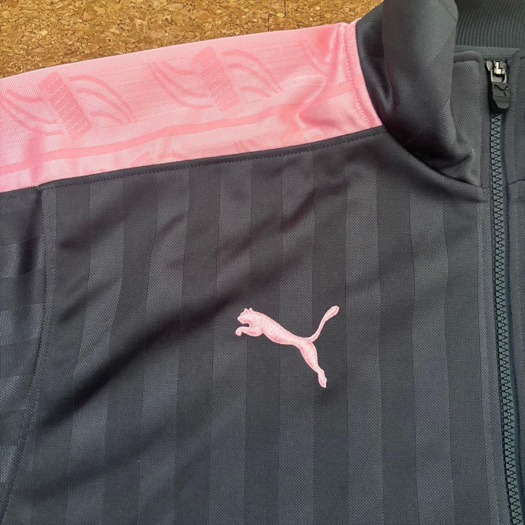 【Discontinued, Excellent Condition】PUMA Jersey Setup, Top and Bottom Set, Pink/Black 〈182〉