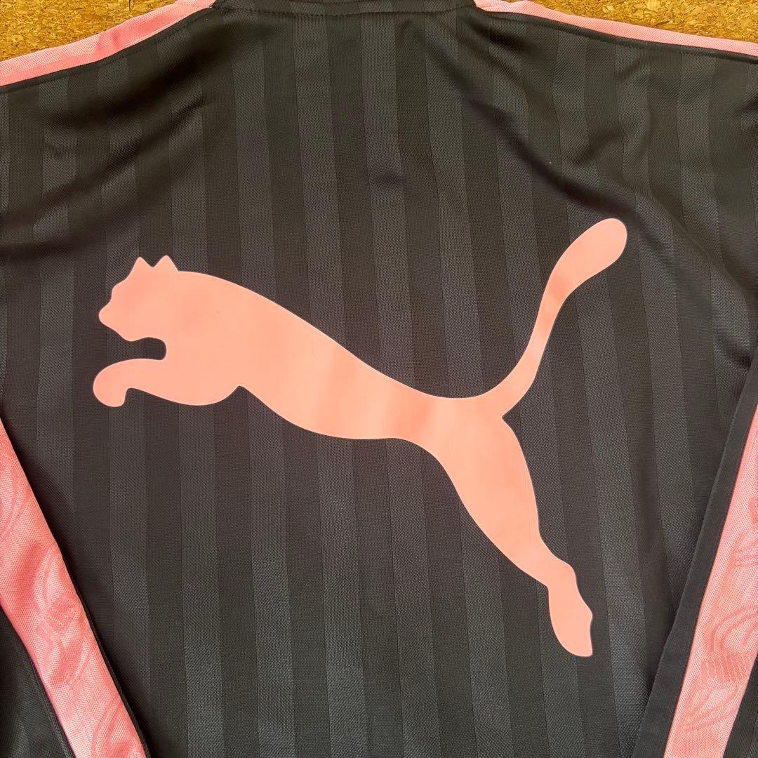 【Discontinued, Excellent Condition】PUMA Jersey Setup, Top and Bottom Set, Pink/Black 〈182〉