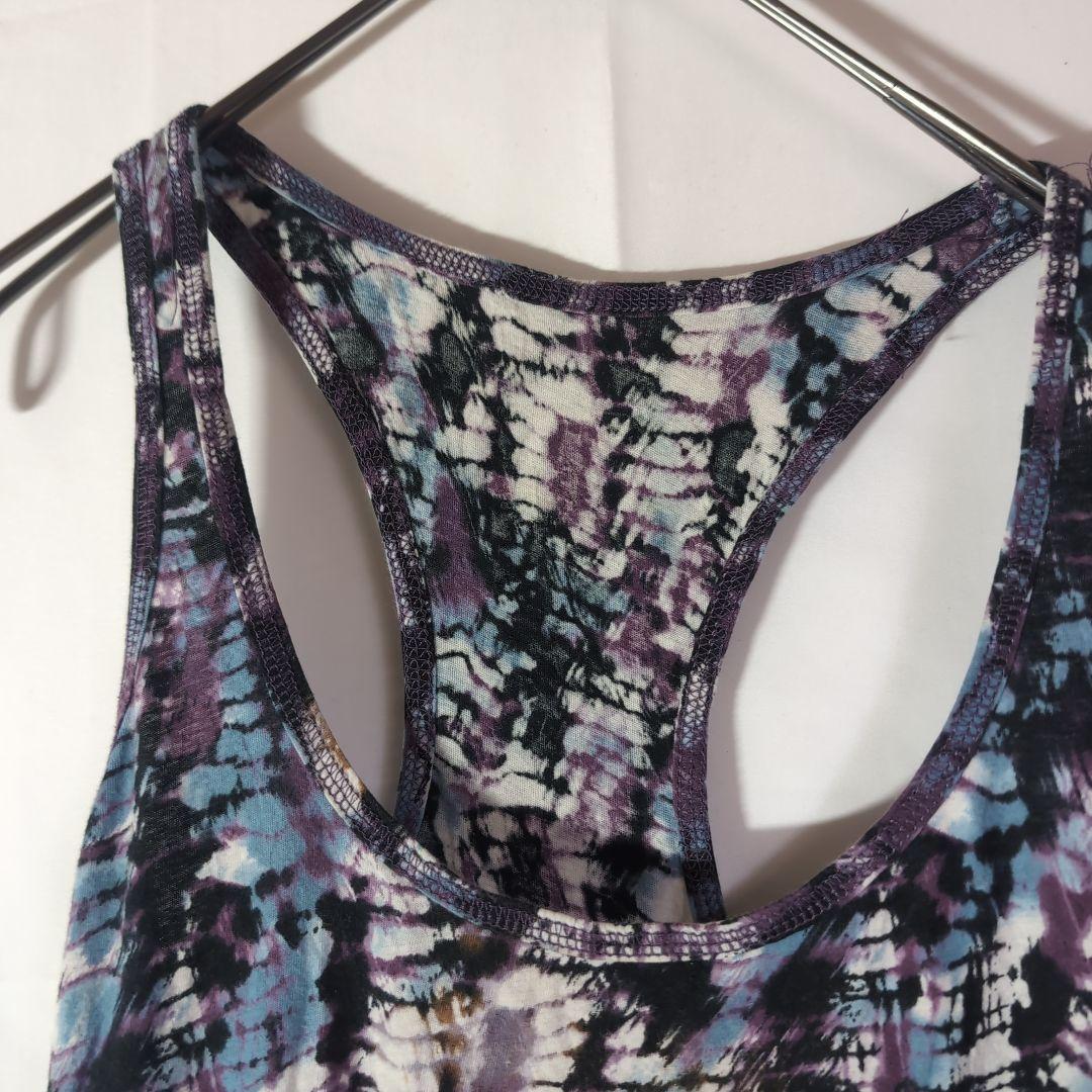 Tie-dye pattern ✨ Tank top Sleeveless Racerback Bold all-over print M size