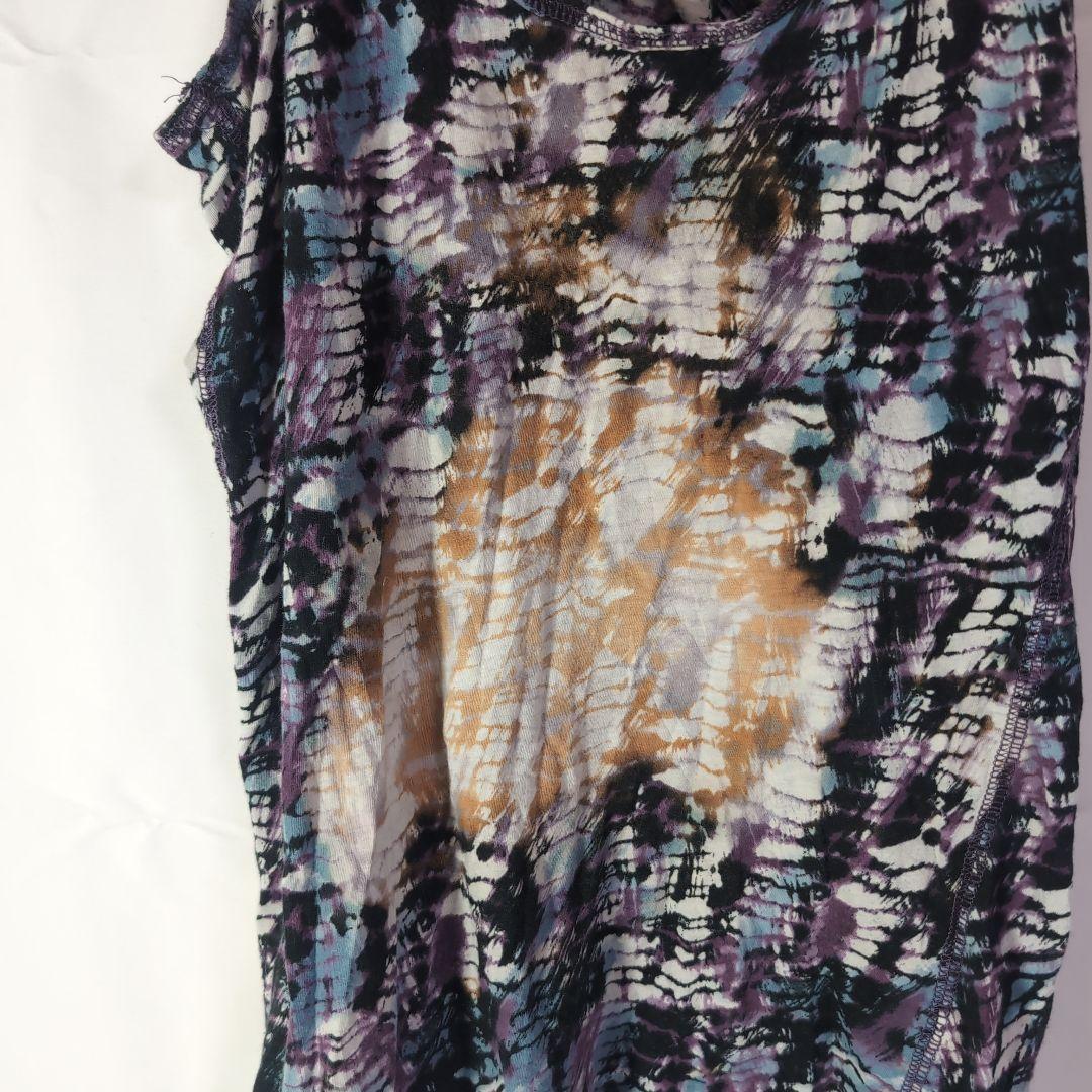 Tie-dye pattern ✨ Tank top Sleeveless Racerback Bold all-over print M size
