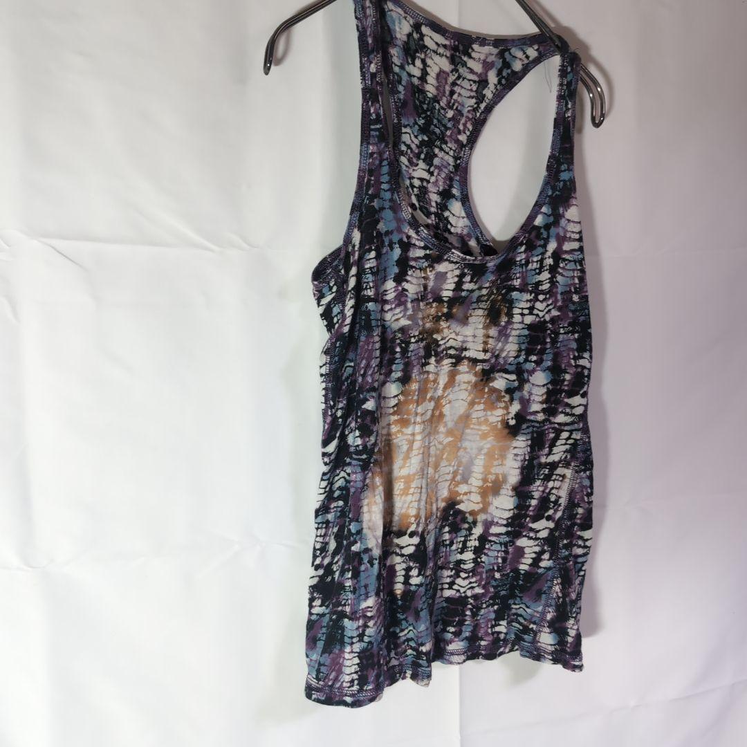 Tie-dye pattern ✨ Tank top Sleeveless Racerback Bold all-over print M size