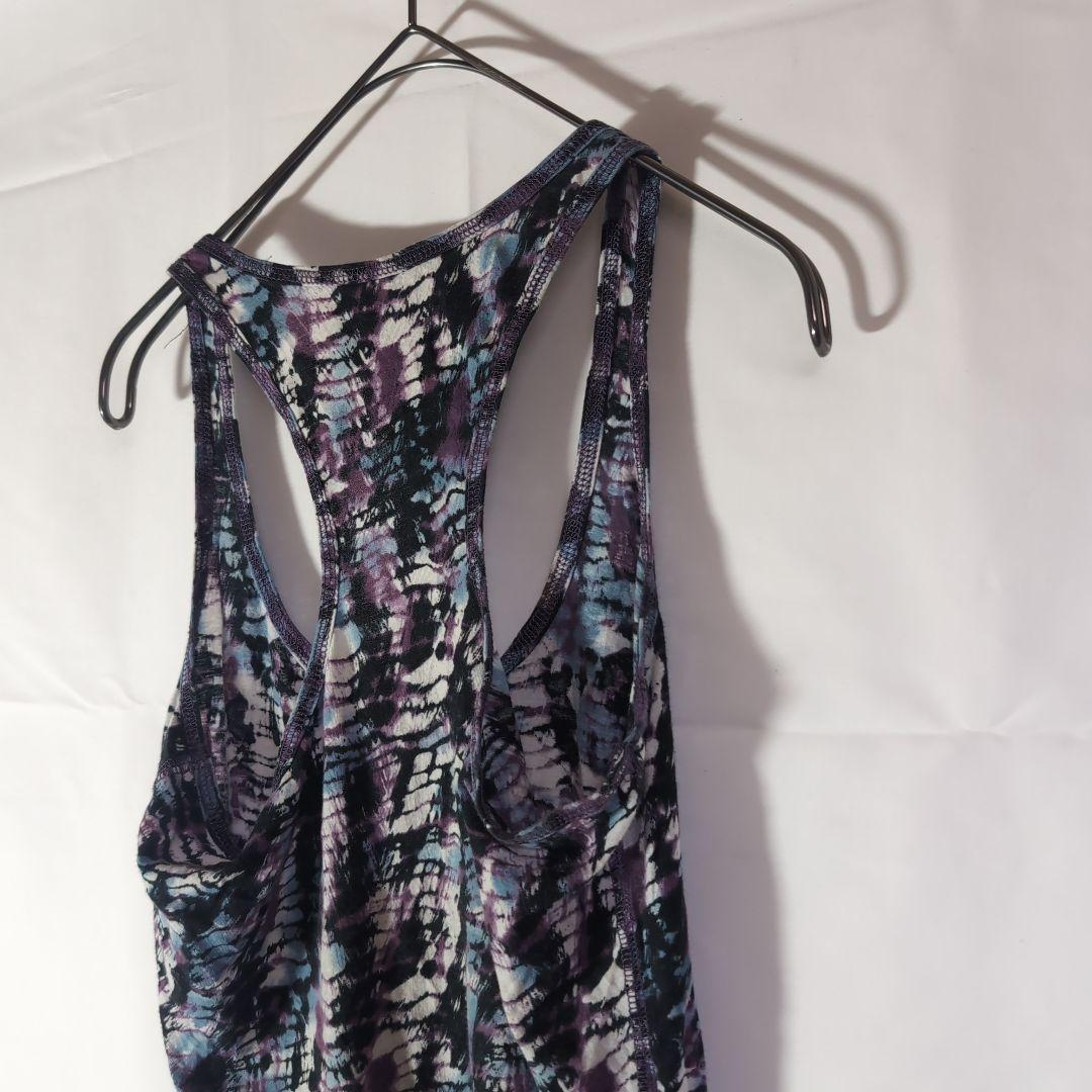 Tie-dye pattern ✨ Tank top Sleeveless Racerback Bold all-over print M size