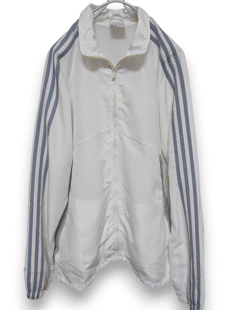 00s Adidas Track Jacket XO White Jersey Y2K Loose Fit