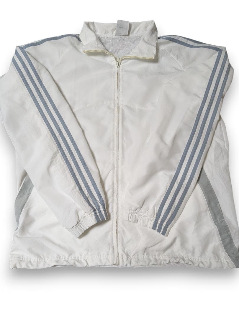 00s Adidas Track Jacket XO White Jersey Y2K Loose Fit