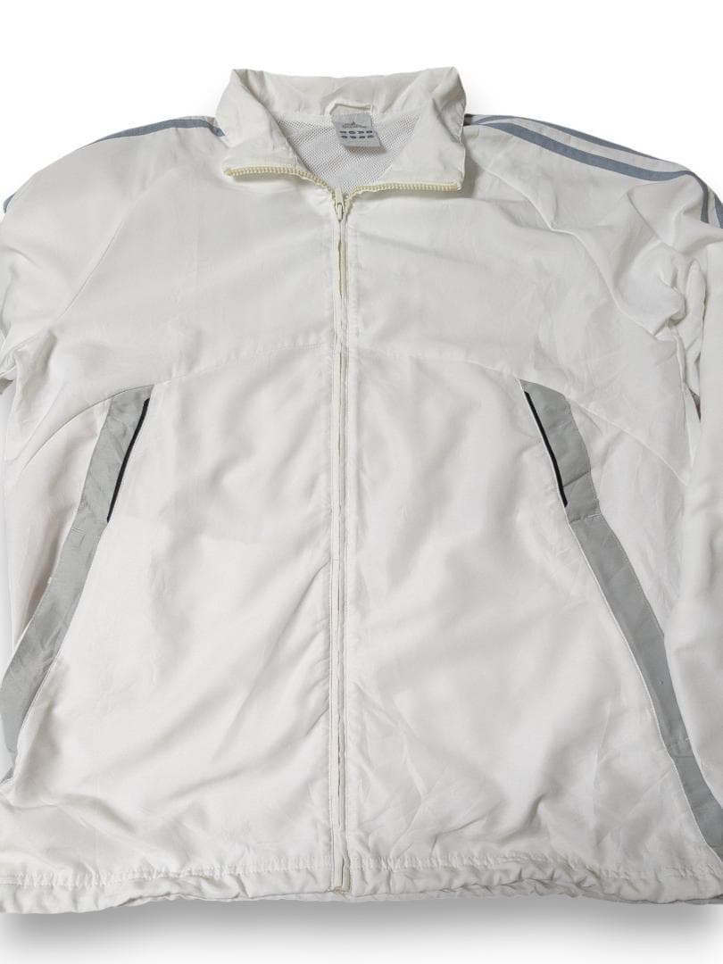 00s Adidas Track Jacket XO White Jersey Y2K Loose Fit