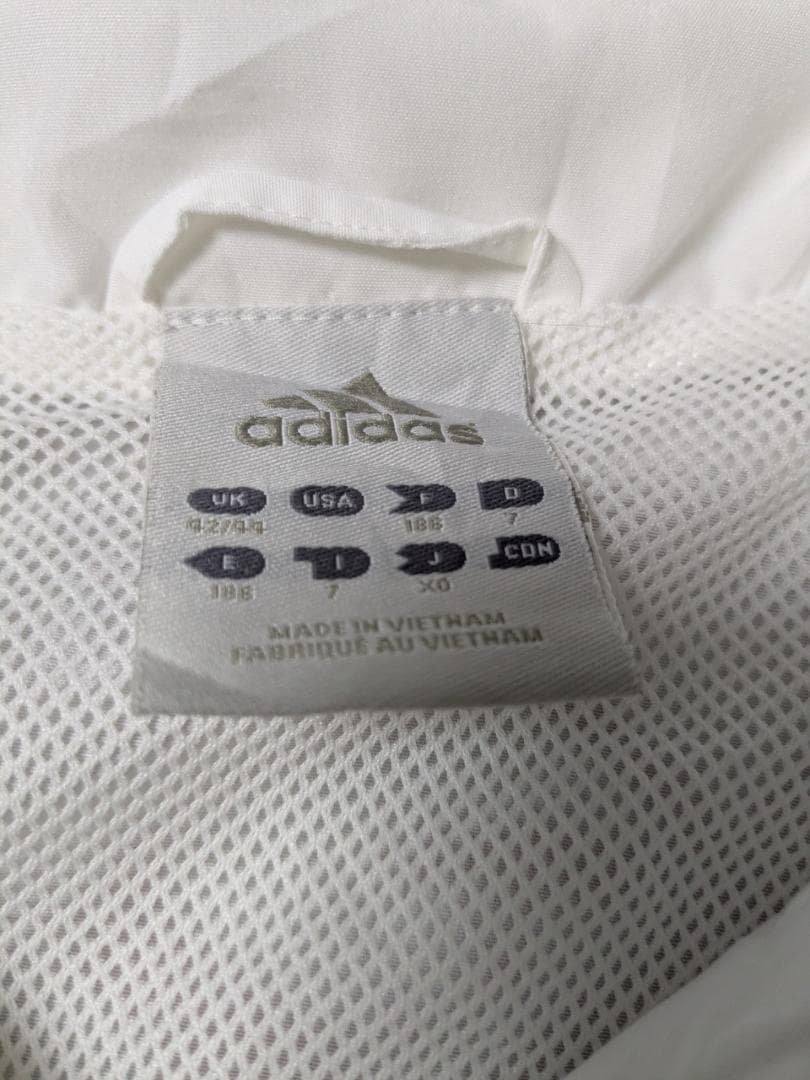 00s Adidas Track Jacket XO White Jersey Y2K Loose Fit