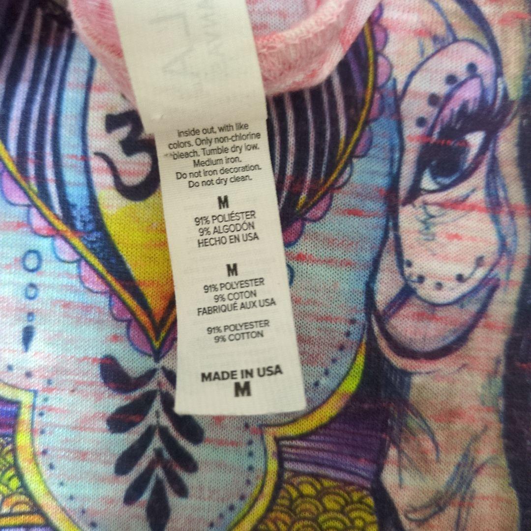 Vintage USA-made psychedelic elephant print American Apparel tank top