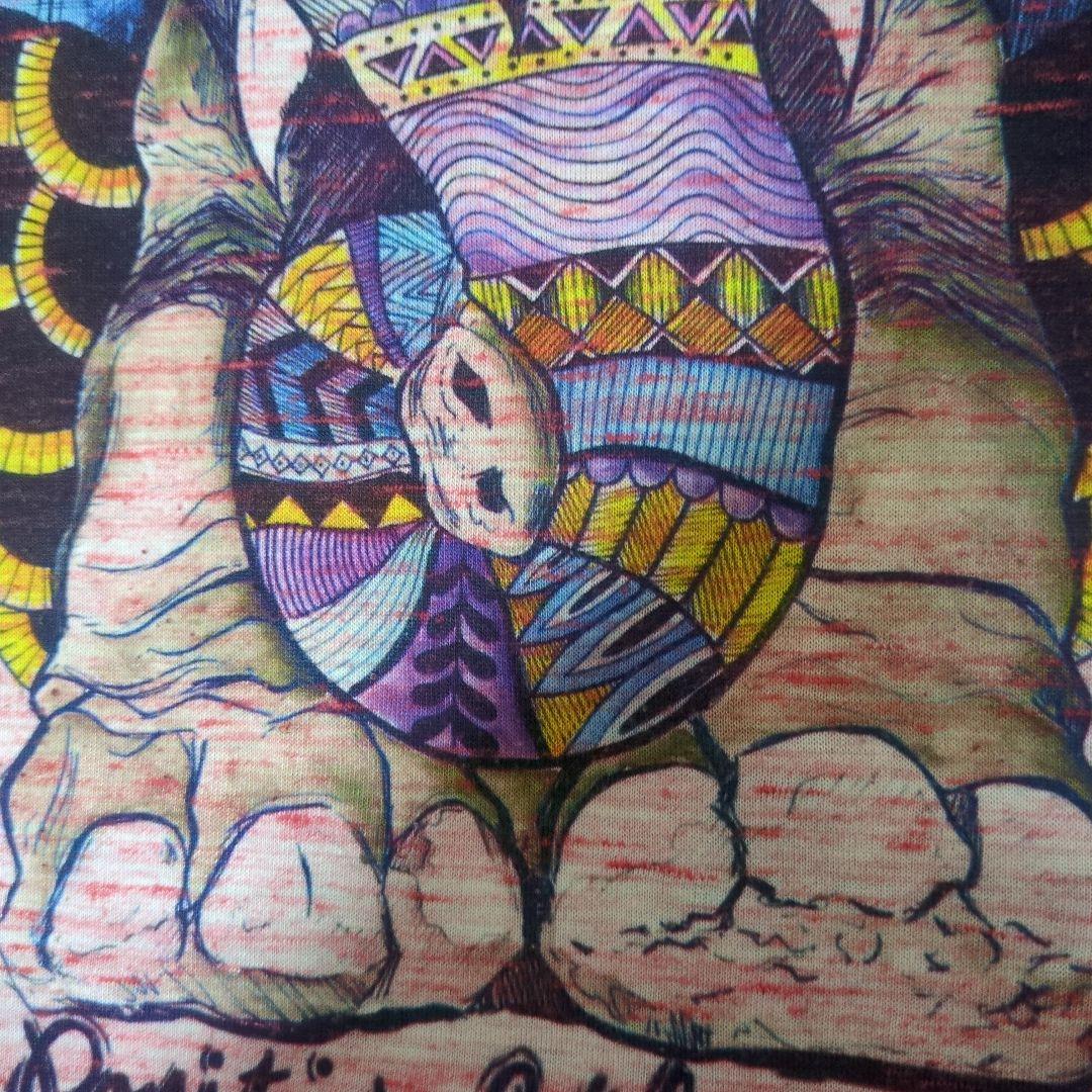 Vintage USA-made psychedelic elephant print American Apparel tank top