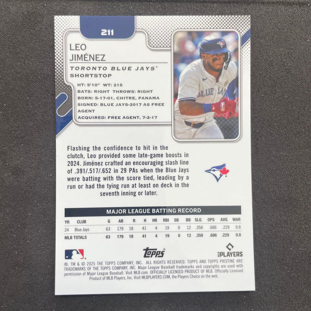 Leo Jimenez 50 Series RC Topps Pristine 2025